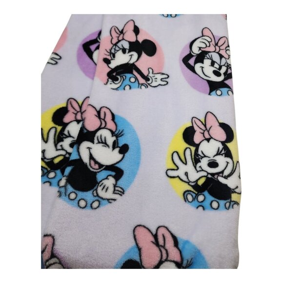 Disney Minnie Mouse Plush Blanket Twin 60" X 90" Soft Polyester Lavender Backgro - Picture 7 of 15